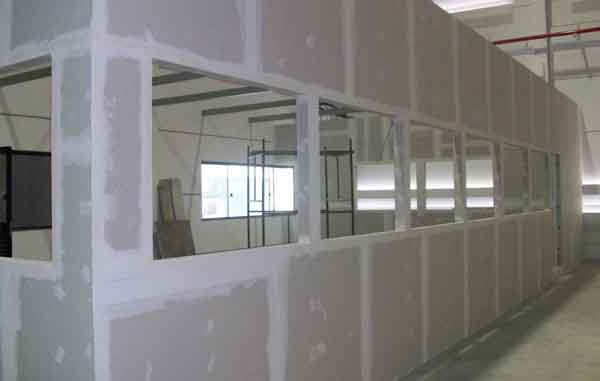 Divisórias de gesso drywall